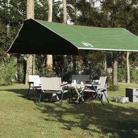 Camping Tarp Green 165.4x173.2" Waterproof