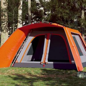 Family Tent with Porch 9-Person Gray and Orange Quick Release