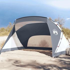 Beach Tent Gray 107.9"x70.1"x66.9"/58.3" 185T Polyester