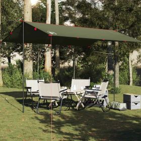Camping Tarp Olive Green 159.8x120.5" Waterproof