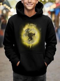 Men's Printed Hooded Sweatshirt (Option: Black-M)