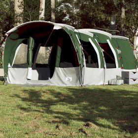 Family Tent Tunnel 8-Person Green Waterproof (Color: Green)