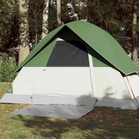 Camping Tent Dome 3-Person Green Waterproof (Color: Green)