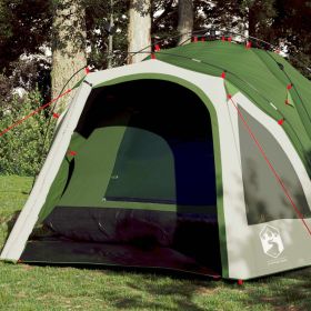 Camping Tent Dome 3-Person Green Quick Release (Color: Green)