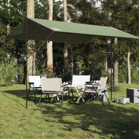 Camping Tarp Green 157.5x115.7" Waterproof (Color: Green)