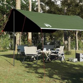 Camping Tarp Green 181.1x120.1x82.7" Waterproof (Color: Green)