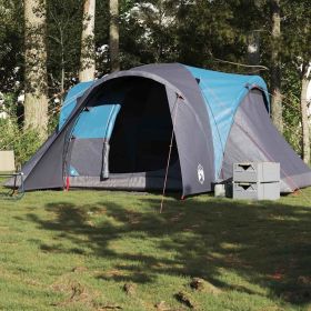 Family Tent Dome 6-Person Blue Waterproof (Color: Blue)