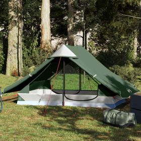 Camping Tent 2-Person Green Waterproof (Color: Green)