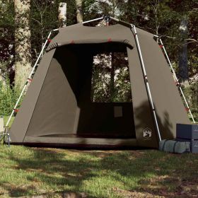 Fishing Tent 4-Person Olive Green Quick Release (Color: Green)