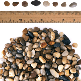 38lbs Decorative Garden Stone Outdoor Landscaping, Walkways, Yard, 1-3 inch Large Polished River Rocks for Plants Pots, Vases, Crafts (38lbs: 1 in-3 in)