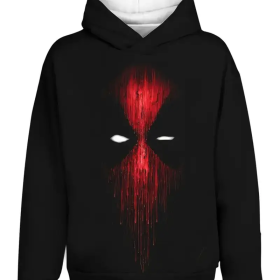 Printed Hooded Sweatshirt (Option: Black-M)